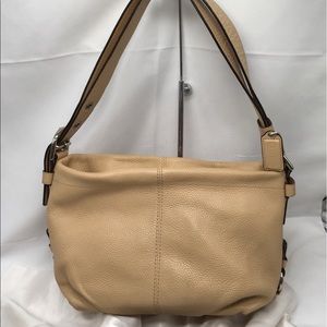 Coach Leather Convertible East West Duffle Hobo Shoulder Bag